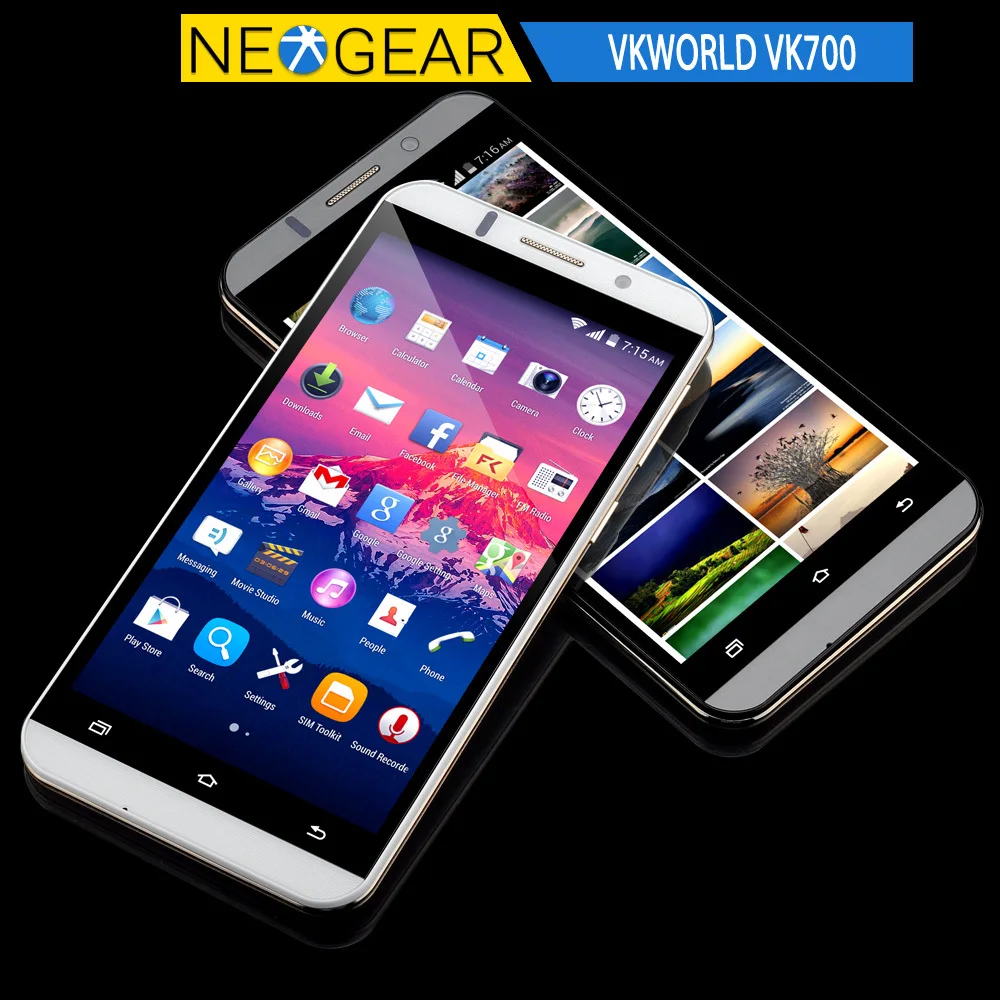 VKWORLD VK700 5.5 Inch Smartphone - Android 4.4 MTK6582 1.3GHz Quad Core CPU 1GB RAM 13MP Rear Camera 3G Dual SIM | Мобильные