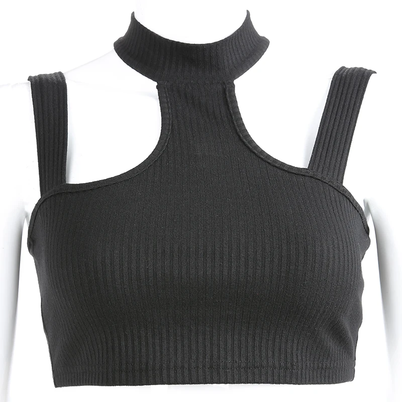 2019 модные новые женские майки Топ жилет Слинг женский короткий Открытый Высокая