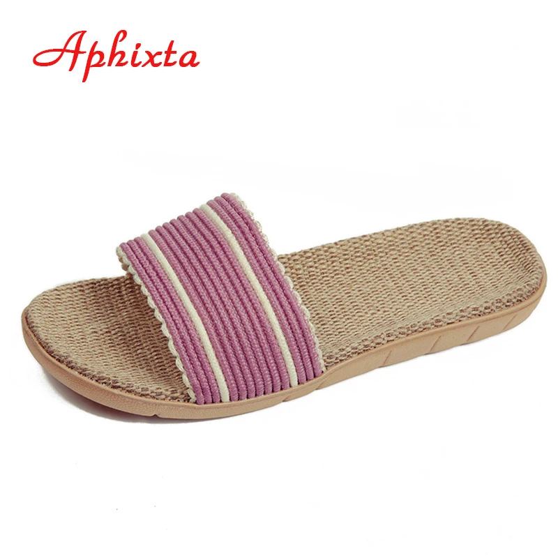 

Spring Summer Indoor Slipper Anti Slip Linen Home Shoes Women Men Flat Shoes Sweat-absorbent Breathable Soft Floor Slipper