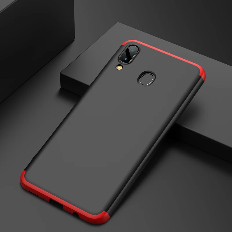 360 Полное покрытие противоударный чехол для Samsung Galaxy M20 м 20 M205F 3 в 1 Жесткий ПК