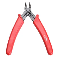 red handle mini 5 inch electrical wire cable plier cutters cutting side snips flush pliers nipper hand tools herramientas