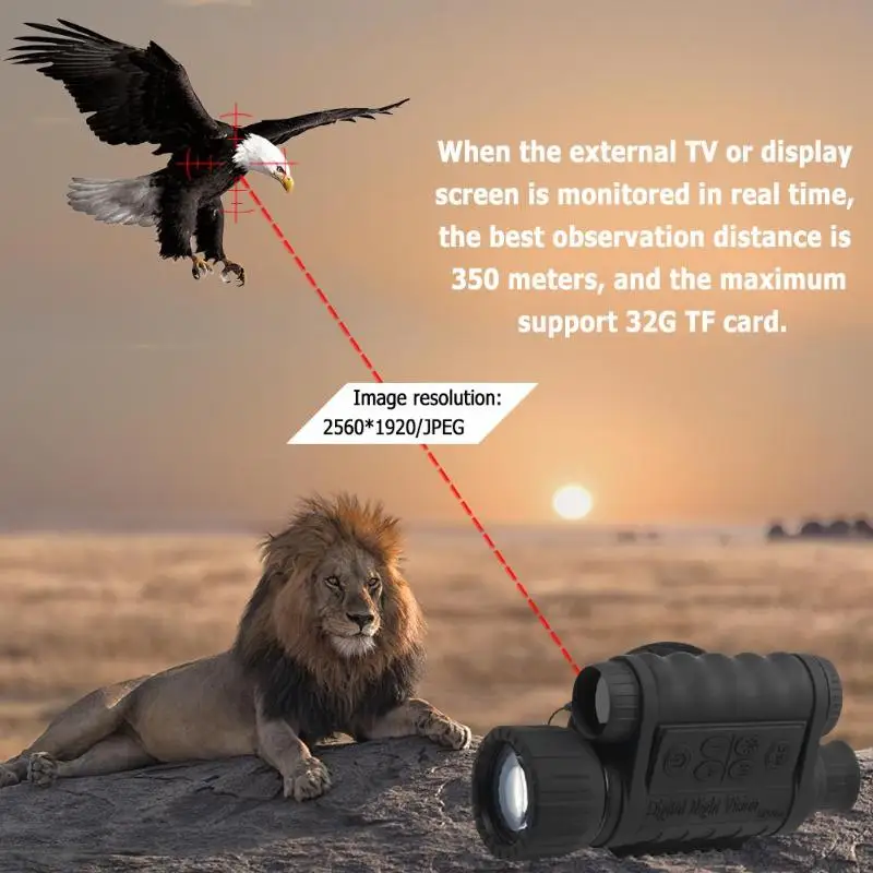 Аутентичный высококачественный цифровой Монокуляр ночного видения PDE с ИК для