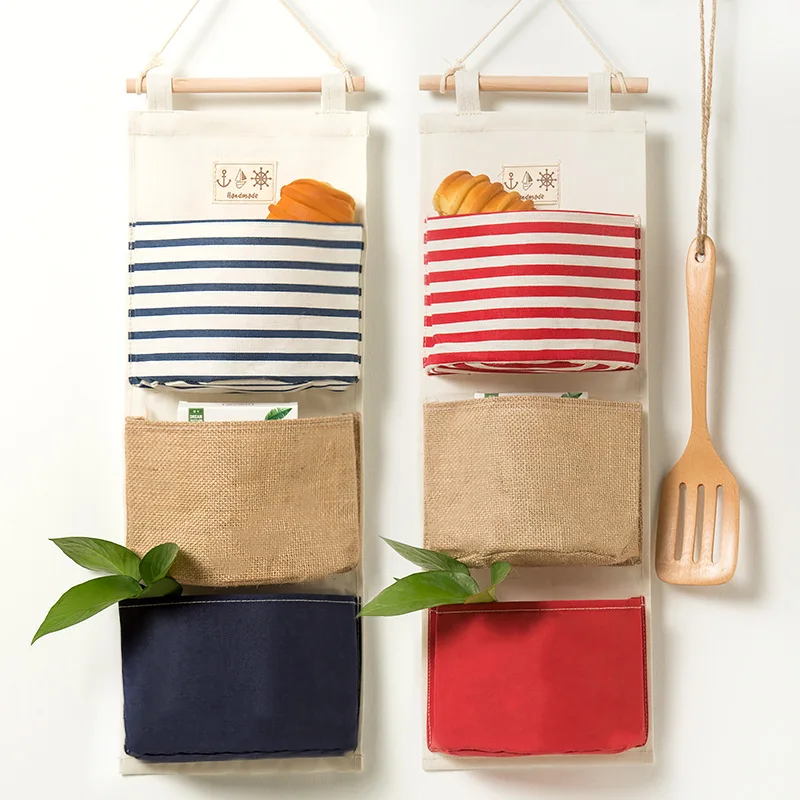 3 кармана Настенная дверь шкаф подвесная сумка для хранения корзина органайзер