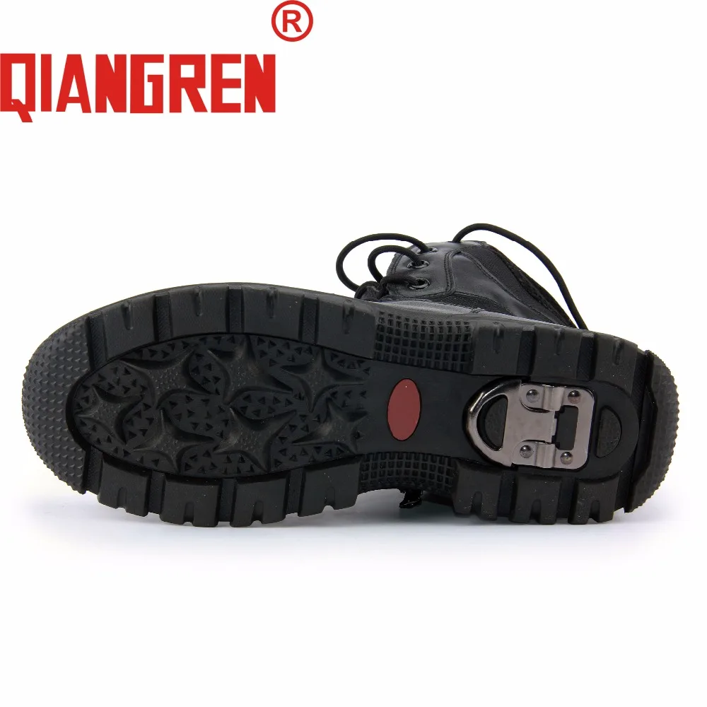 QIANGREN Military Brand Men's Spring Autumn Genuine Cow Leather Mush Rubber Tactical Boots Outdoors Anti-ski Army Botas Militar |