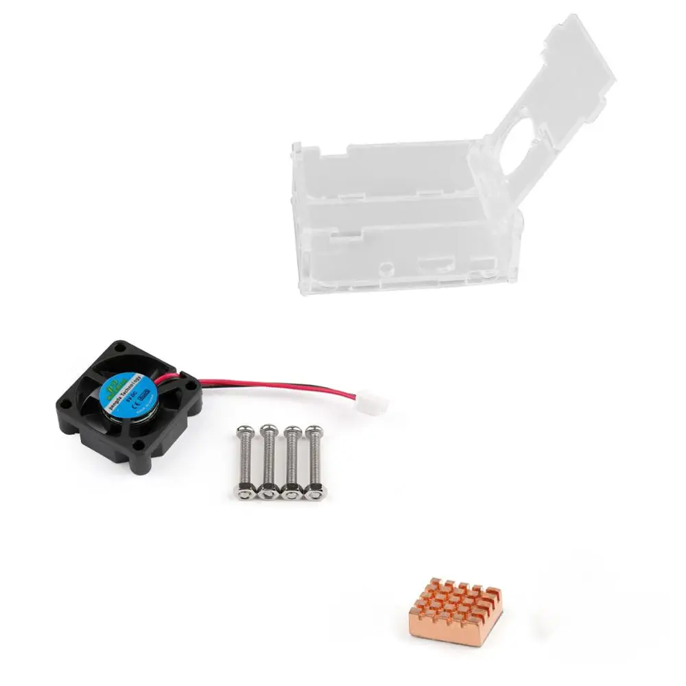 Case-Fan-Heat Sink-A Для Raspberry PI 3 Model B Plus акриловый чехол охлаждающий вентилятор теплоотвод для Raspberry PI 2B PI3 Модель B+ 3B Корпус Корпуса - Цвет: Case-Fan-Heat Sink-A