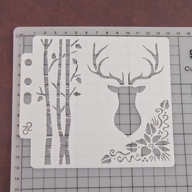 

13cm New Christmas Deer DIY Layering Stencils Wall Painting Scrapbook Coloring Embossing Album Decorative Card Template