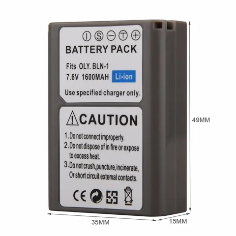 1 шт. 1600 мАч BLN-1 PS-BLN1 батарея для цифровой камеры для OLYMPUS PS-BLN1 BLN-1 аккумуляторная батарея для E-M5 EM5 OMD OM-D батарея
