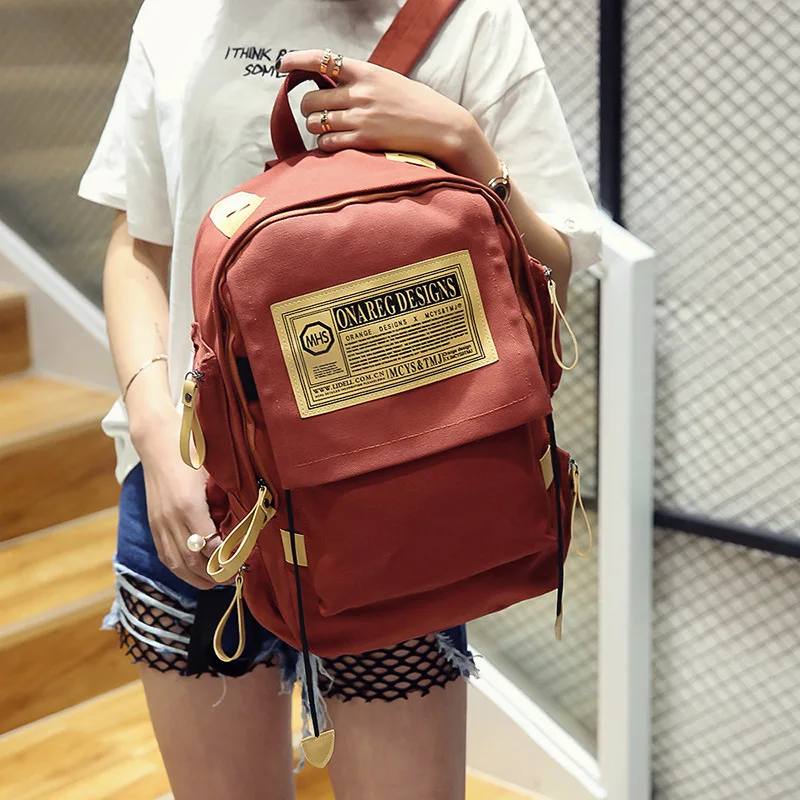 

2017 Double shoulder bag new personality handsome college wind computer bag travel bag students large capacity backpack