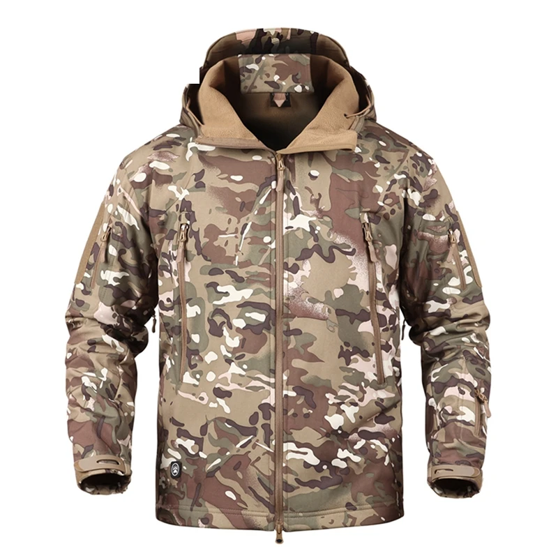 Тактическая куртка мужская камуфляжная водонепроницаемая ветрозащитная зимняя Военная армейская флисовая куртка теплая толстовка мужская ветровка пальто DS-6