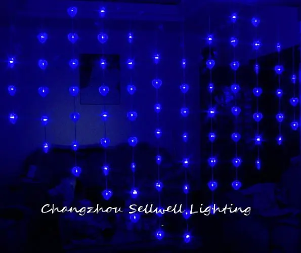 

Christmas Tree Christmas Decorations For Home New!led Holiday Bulb Showcase Backdrop Decoration 1.6*2m Bead Curtain Lamp H202
