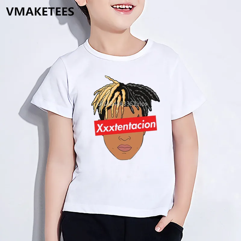 

Kids Summer Girls & Boys Funny T shirt Children Hip Hop Style Raper Xxxtentacion Print T-shirt Casual Baby Clothes,ooo2420