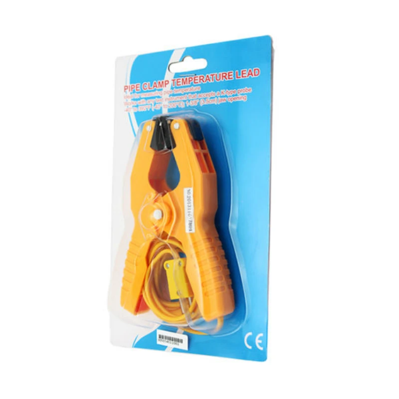 Трубный зажим температурный свинцовый датчик типа K термопара 40 ~ 200 градусов по