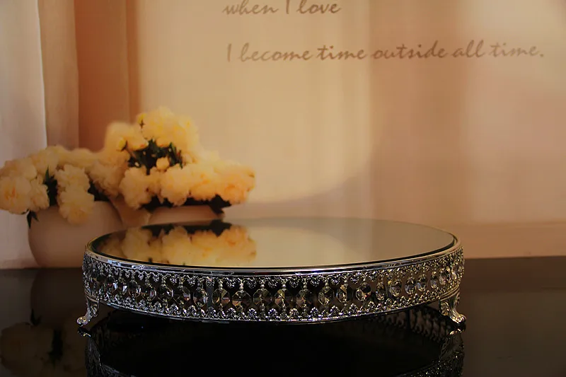 3061-31 Φ стеклянная тарелка с фруктами Посеребренная диаметром 31 см сковорода для