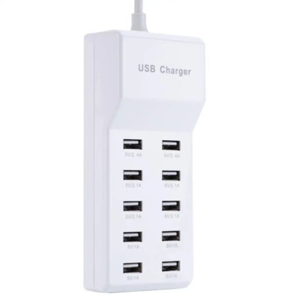 10 Interface USB Charging Station Power Adapter Stylish design with distinctive look. Wall 5V 10A Charger Hub | Мобильные телефоны