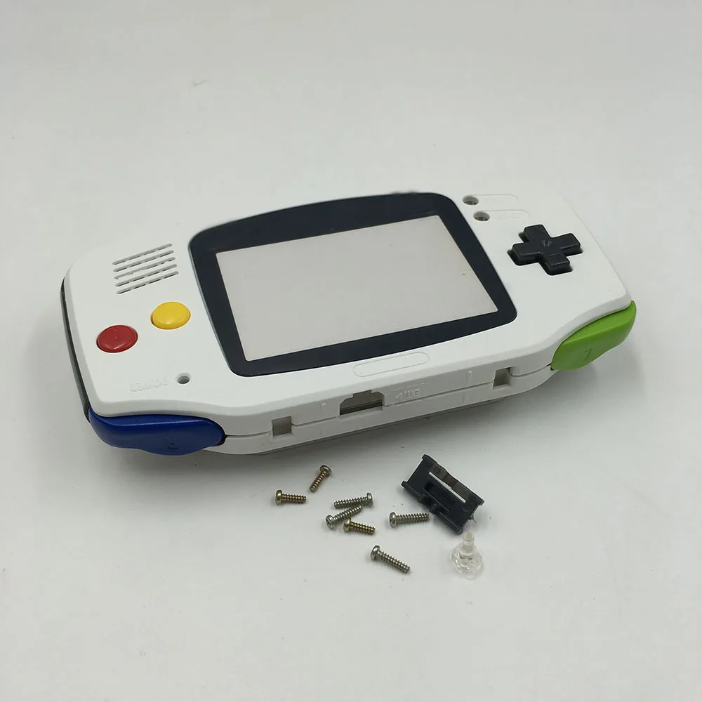 White Color Button Индивидуальные для SNES Ограниченная серия корпус кнопки из ракушек экран Лен для Nintendo Gameboy Advance GBA - Цвет: White Color Button