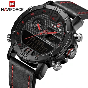 Часы NAVIFORCE мужские, спортивные, водонепроницаемые, 30 м, с двойным дисплеем