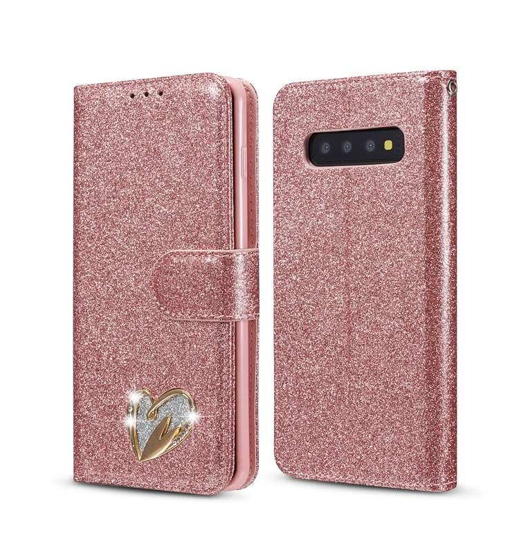 Кожаный флип-чехол для Etui samsung S10 S 10 сверкающий чехол на магните для телефона чехол для samsung Galaxy S10 Чехол-книжка