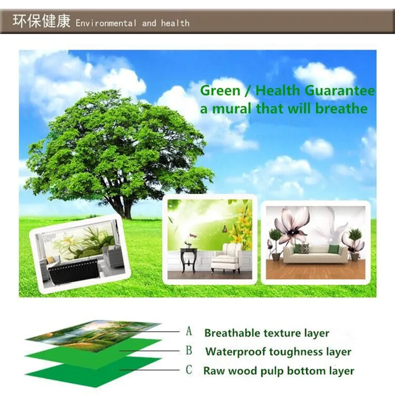 Профессиональное производство обои фрески красивая фея Луна Звезды Фон Стена