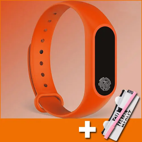 orange with gift Модные спортивные часы детские часы для девочек и мальчиков наручные часы цифровые электронные наручные часы Детские часы с подарком - Цвет: orange with gift