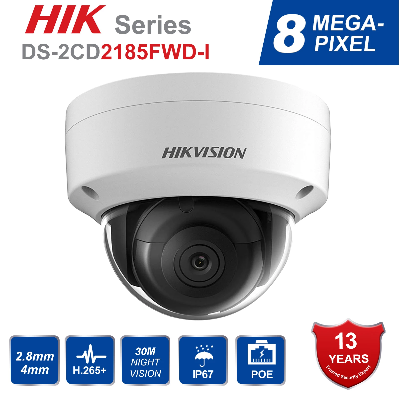 Оригинальная система видеонаблюдения Hikvision камер 8 Мп 8-канальный сетевой