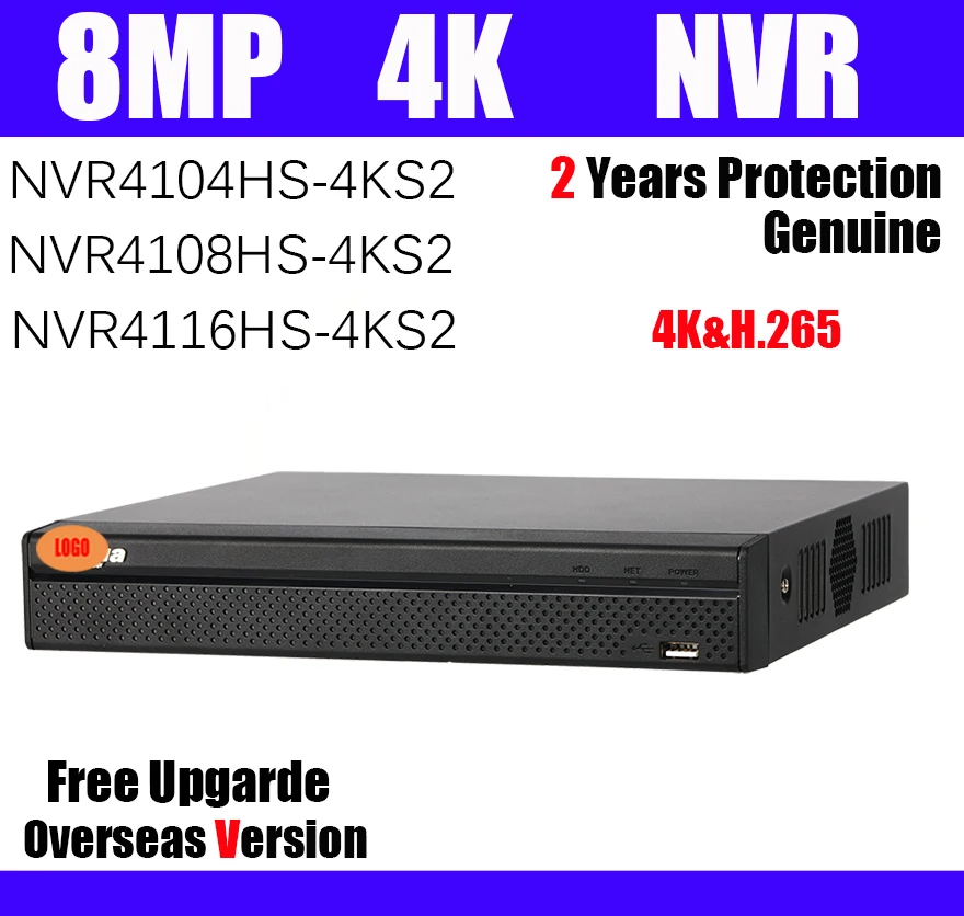 8MP NVR 4CH 8CH 16CH NVR4104HS-4KS2 NVR4108HS-4KS2 NVR4116HS-4KS2 VGA 4K H.265 Lite cctv IP-камера Сетевой Видео