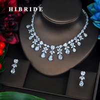 hibride luxury austria crystal jewelry sets for women bride necklace set wedding jewelry dress accessories wholesale price n 382