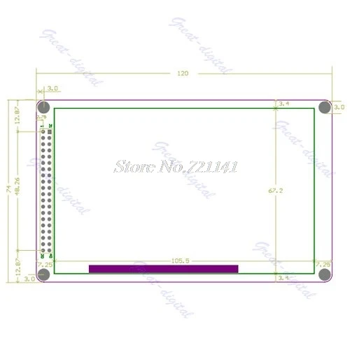 Сенсорный экран панели+ 4," TFT lcd модуль дисплея+ PCB адаптер Встроенный SSD1963