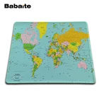 Коврик для компьютерной мыши Babaite, персонализированные модные коврики для мыши с картой мира, 180*220 мм 200*250 мм или 250*290 мм