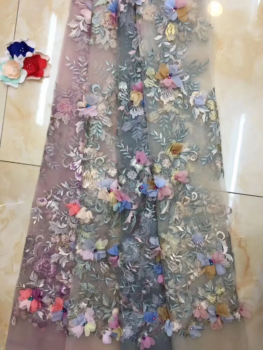 Новейшее гипюровое кружево ткань африканская печать шнур кружевная с бисером