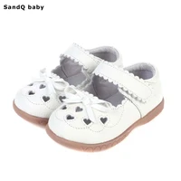 2022 new summer genuine leather children sandals for girls hollow out bowtie kids sandals heart shaped girls princess shoes
