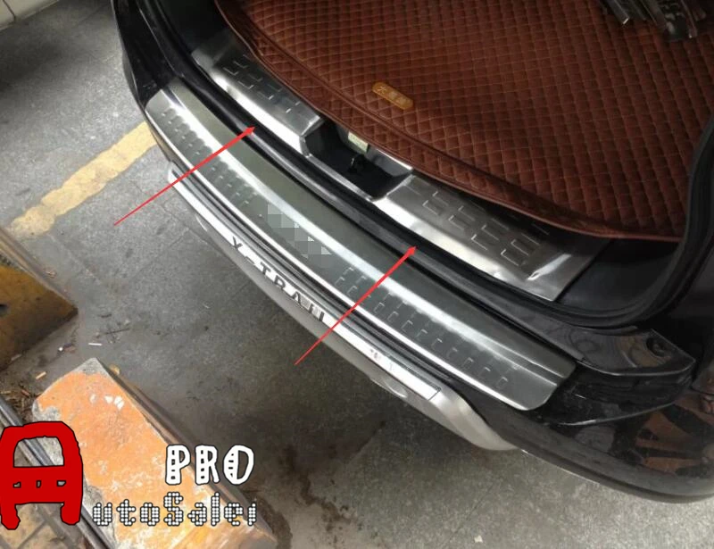 Для Nissan Rogue (X-trail) 2014-15 16 Задний Внешний и внутренний бампер из нержавеющей стали