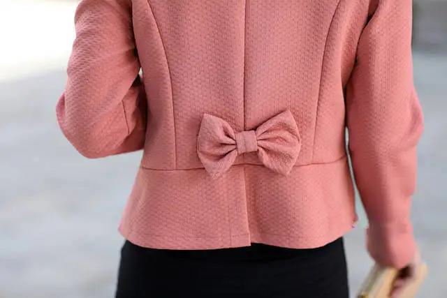 

2019 autumn Korean version of the self-cultivation OL temperament jacket women's double-breasted Slim female short coat coat