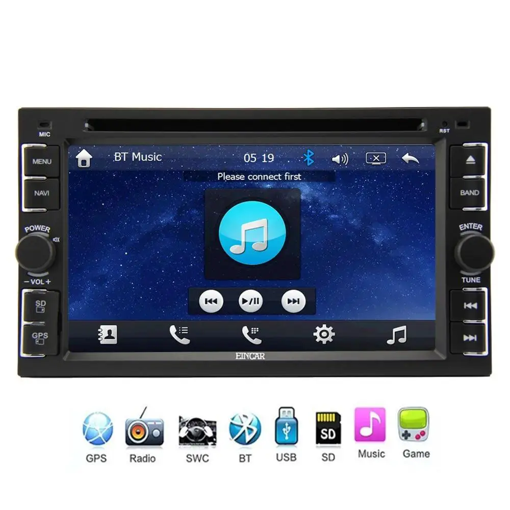 2 DIN радио dvd плеер автомобиля gps навигация магнитофон Авторадио кассетный для