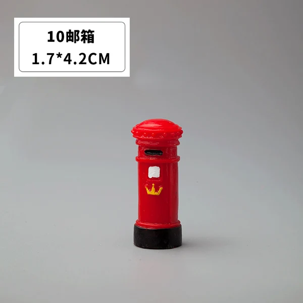 mailbox BAIUFOR миниатюры мини цветок кровать пожарный гидрант уличный светильник индикатор почтовый ящик модель Фея садовый декор Террариум фигурки - Цвет: mailbox