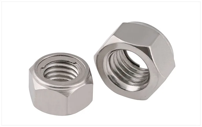

304 stainless steel metal lock nut M3 M4 M5 M6 M8 M10 M12 M14 M16 M20 nut metal self-locking nut anti-loose nut