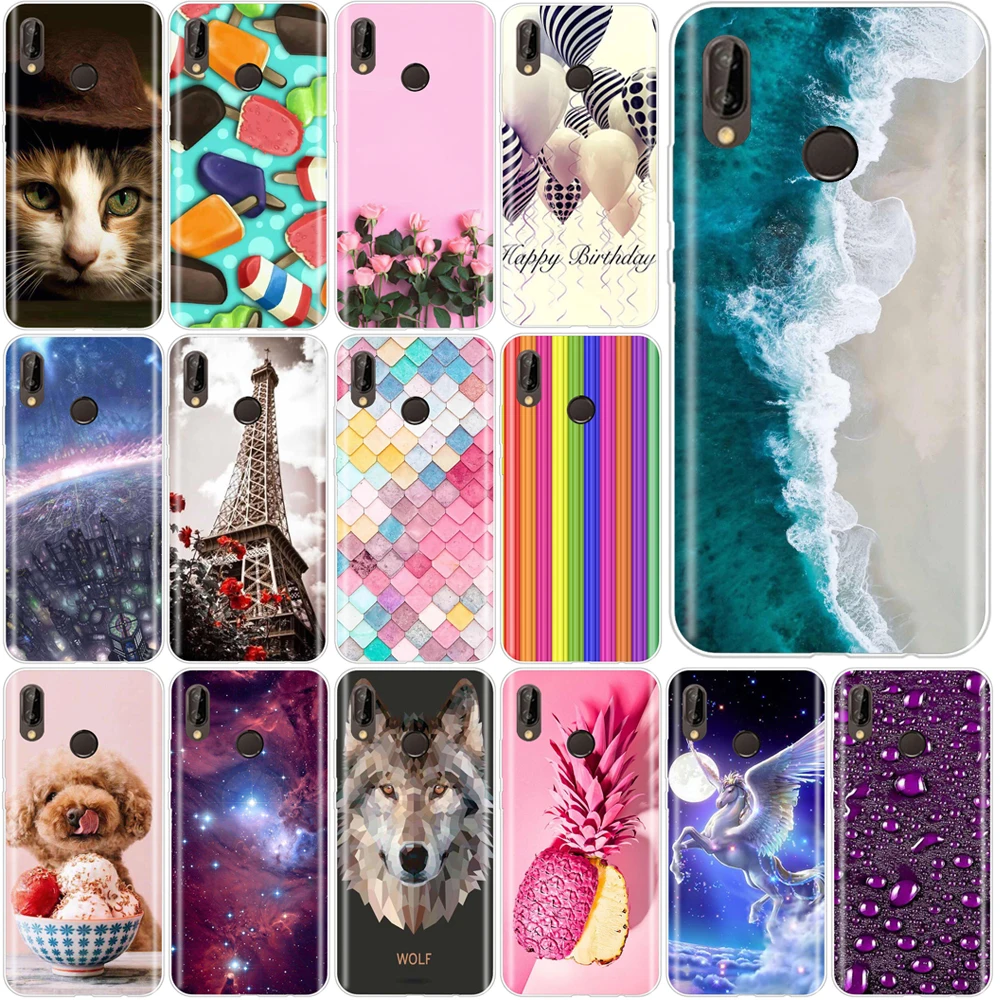 Чехол для huawei P20 Lite силиконовый чехол задней крышки удобный телефонный футляр с