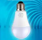 PIR датчик движениязвук Сенсор светодиодный лампы 220V E27 умная лампа для лестниц коридора ночь безопасности лампы 3W 5W 7W 9W 12W аварийное освещение