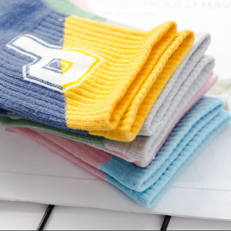 2019 новые женские хлопковые носки с буквами летние короткие тапочки повседневные