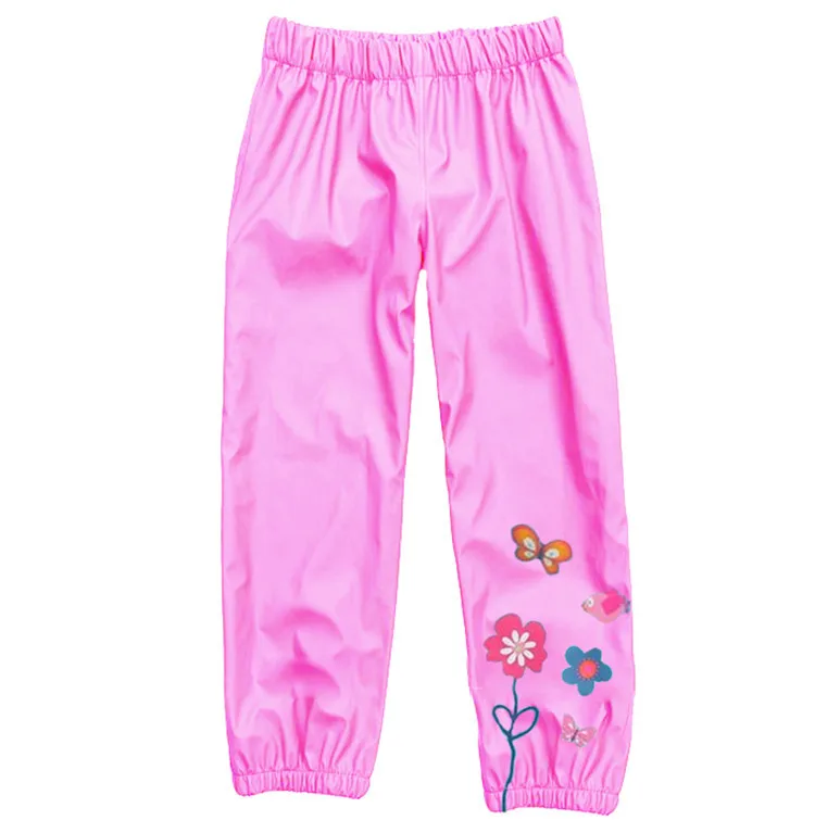 pants pink Kocotree/осенне-зимняя куртка для девочек, ветровка, куртка для мальчиков, детский плащ, плащ, Детский водонепроницаемый костюм - Цвет: pants pink