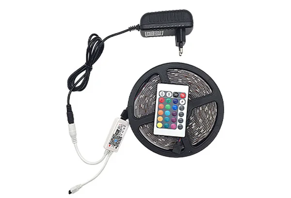 5 м 10 м 15 м WiFi RGB светодиодный светильник водонепроницаемый SMD5050 3528 2835 DC 12 В светодиодный диодный гибкий ленточный контоллер+ заглушка светодиодный