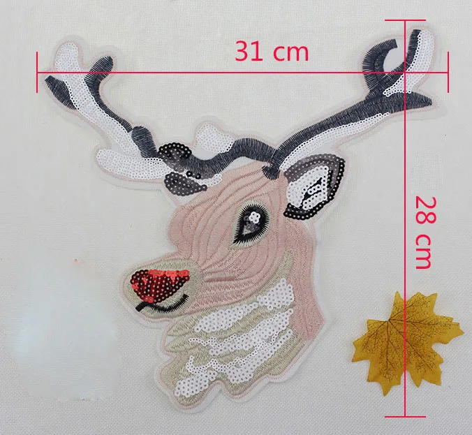 Buck 3D элегантные вышитые патчи пришить Аппликация DIY для пальто куртка дятел, слон, бак, кимоно, покер король, Flyfish, олень - Цвет: Buck