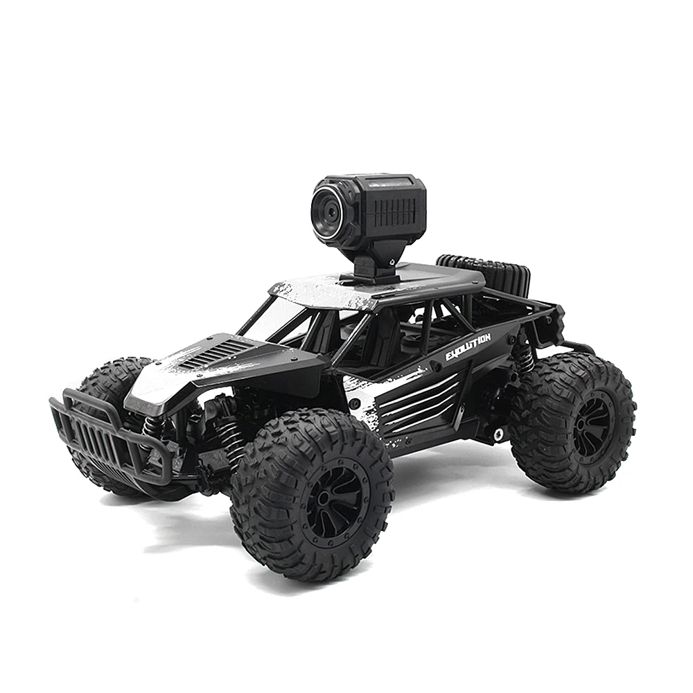 black and camera 2,4G RC автомобиль высокоскоростной Электрический внедорожный мобильный телефон Wifi контроль связи с камерой высокой четкости детские подарки TSLM1 - Цвет: black and camera