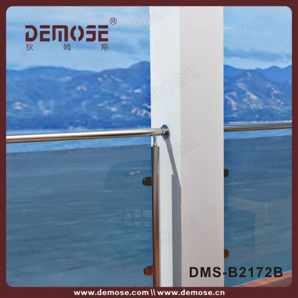 outdoor terrace stainless steel handrail/glass railings design |