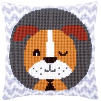 Животные 3 стиля крестиком коврик на подушку DIY ремесло гобелен подушка 42 см на 42 см рукоделие крючком подушка вышивка - Цвет: Цвет: желтый