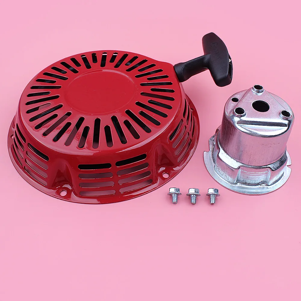 Recoil перемотка тяга стартера фланец Кубок Болт Комплект для Honda GX340 GX390 11HP 13HP GX 340 390 газонокосилка Замена двигателя Запасные части