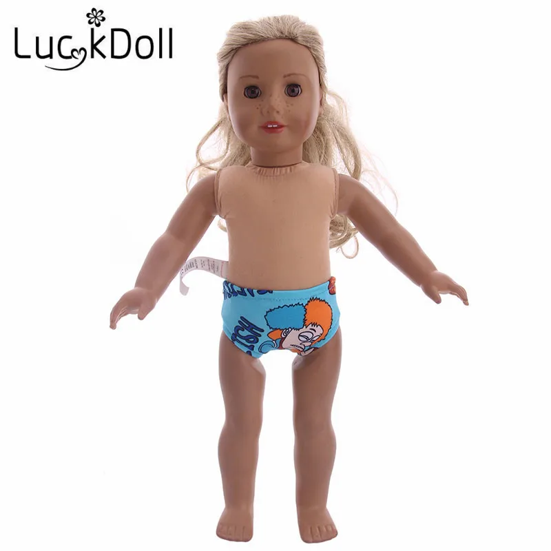 Модное нижнее белье LUCKDOLL с принтом подходит для 18 дюймовых американских кукол 43