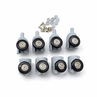 8pcs black single shower door rollers runners wheels pulleys radio 23 mm diameter home bathroom replacement parts