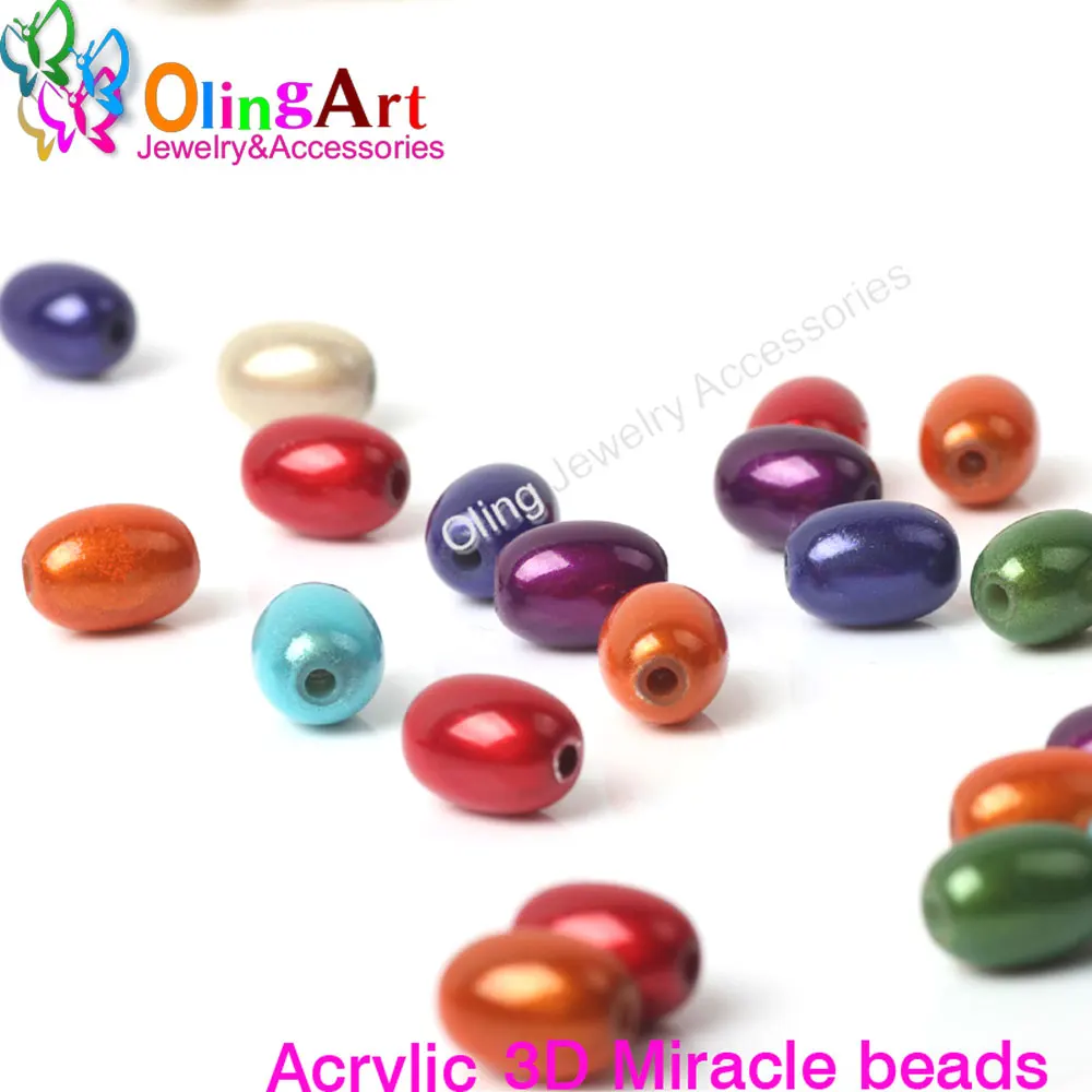 

OlingArt 11mm 80pcs Mixed Color 3D Illusion Miracle Acrylic Spacer bead bubblegum Fantasy DIY choker necklace jewelry making