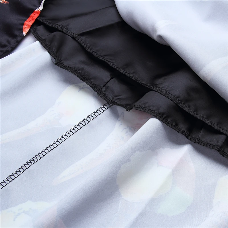 Женское бальное платье Neophil черное плиссированное средней длины с принтом