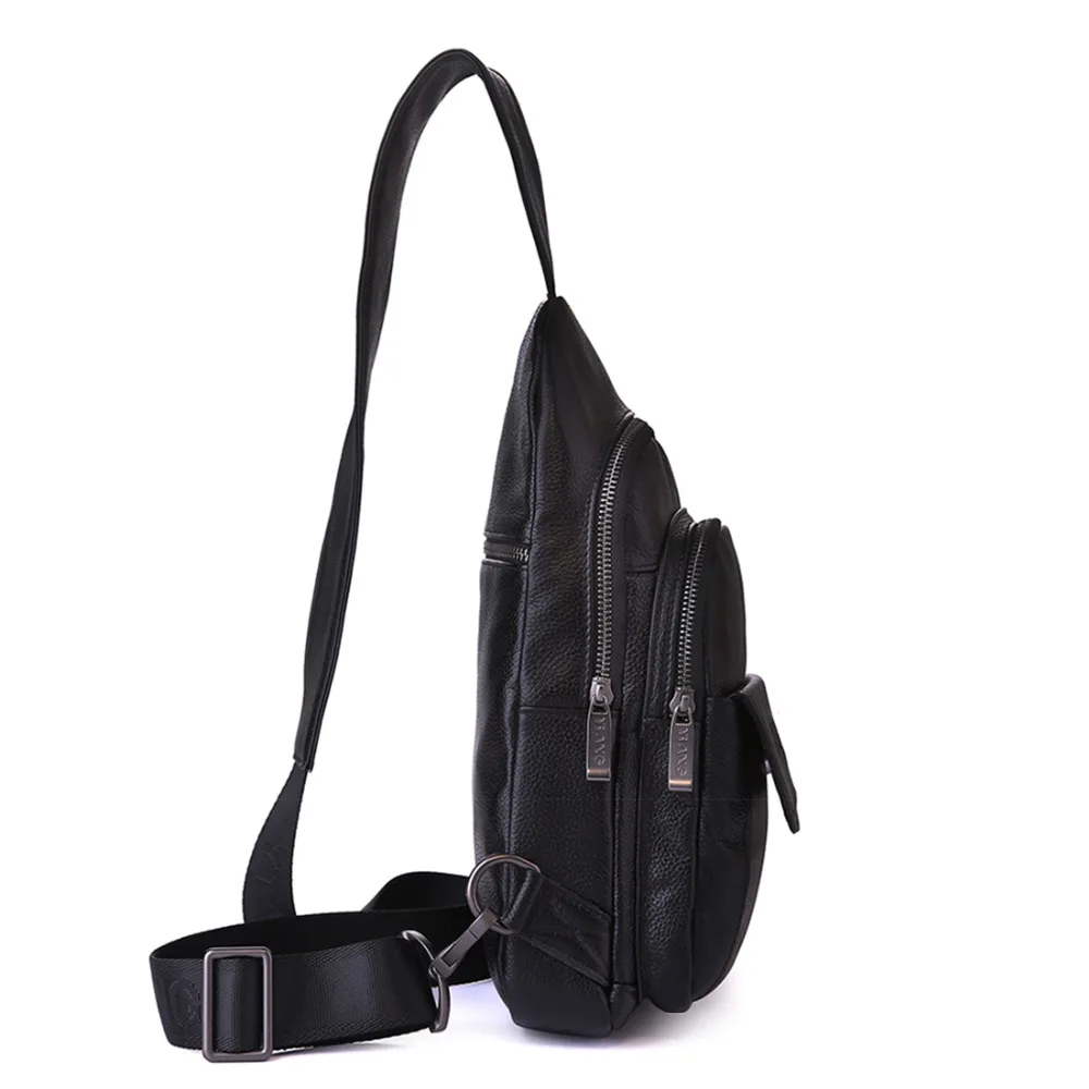 Повседневная сумка из натуральной воловьей кожи нагрудная Сумочка через плечо